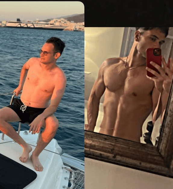 Physique transformation — skinny to aesthetic